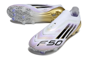 Adidas F50 Elite Laceless FG Road to Glory - Footwear White/Core Black/Gold Metallic