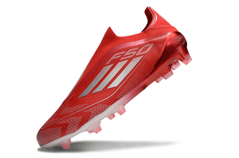 Adidas F50 Elite Laceless FG Firm Ground Soccer Cleats - Red/Silver
