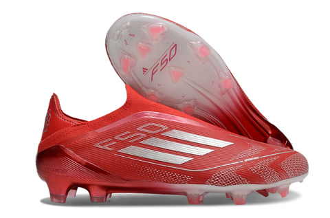 Adidas F50 Elite Laceless FG Firm Ground Soccer Cleats - Red/Silver